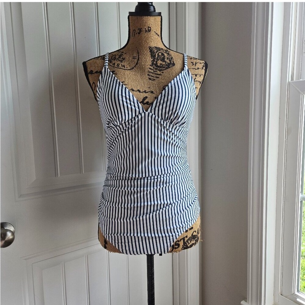 Striped Black and White Women's Top